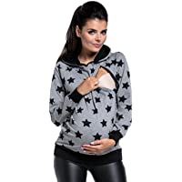 Los mejores  - Zeta Ville - Sudadera de Lactancia 2 en 1 Estrellas Impresiones - Mujer - 710c